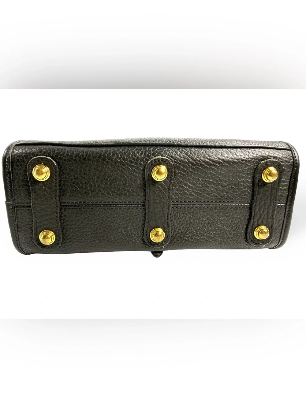 Dooney & Bourke Black Pebbled Leather Messenger with Gold-Tone Buckle
